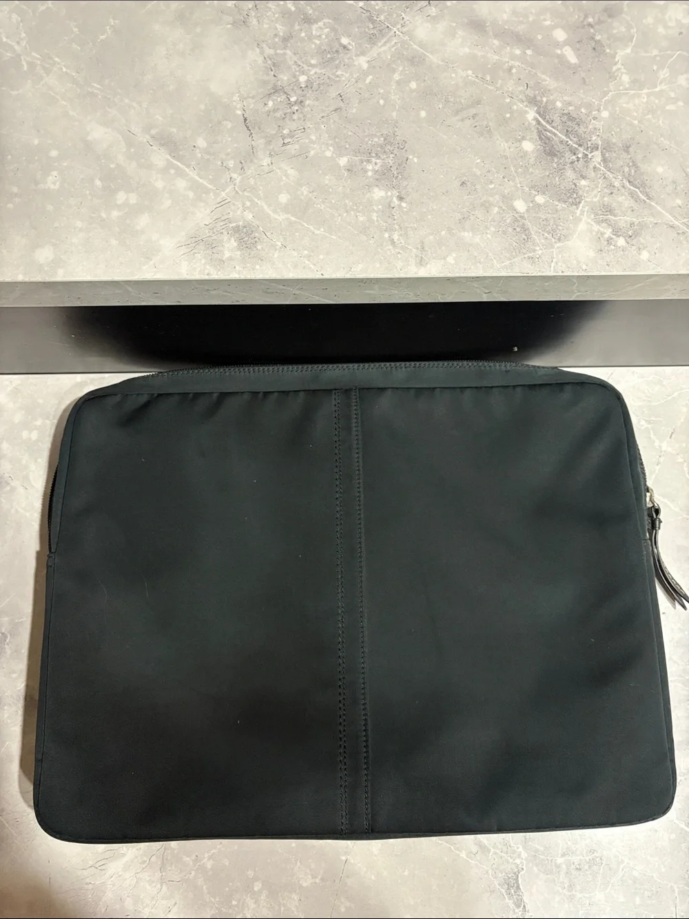 Coach Black Nylon Laptop Sleeve with Leather Trim